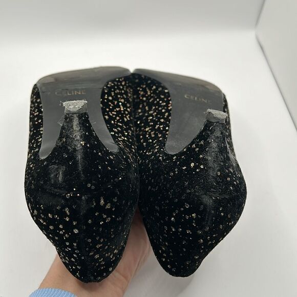 Celine Metalic Flake Kitten Heels - Picture 9 of 9